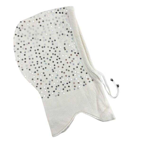 Pasamontañas balakclava con lentejuelas brillantes cashmere y lana - Imagen 3