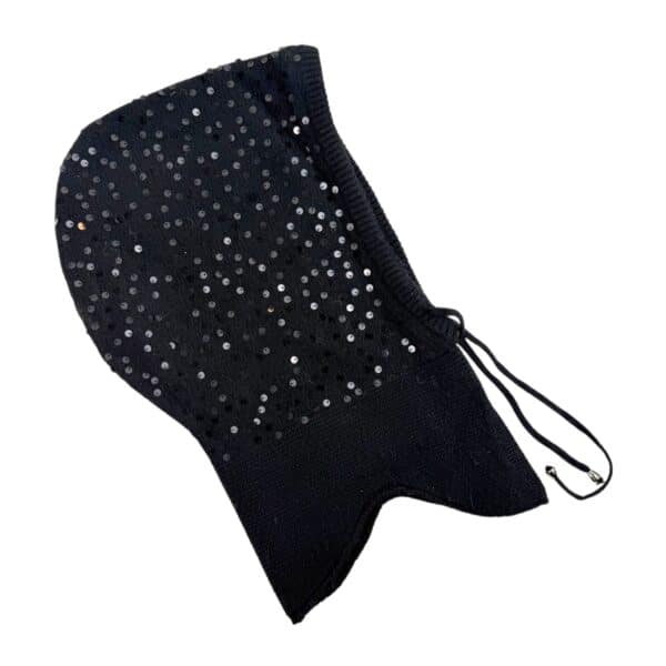 Pasamontañas balakclava con lentejuelas brillantes cashmere y lana - Imagen 6