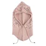 Pasamontañas balakclava con lentejuelas brillantes cashmere y lana - Imagen 8