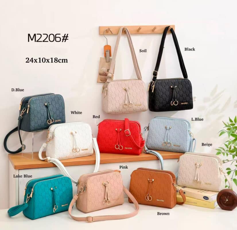Bolso Bandolera Sintético de Maxfly para Mujer con 3 Bolsillos Principales y Frontal Decorativo-All- Mayorista España