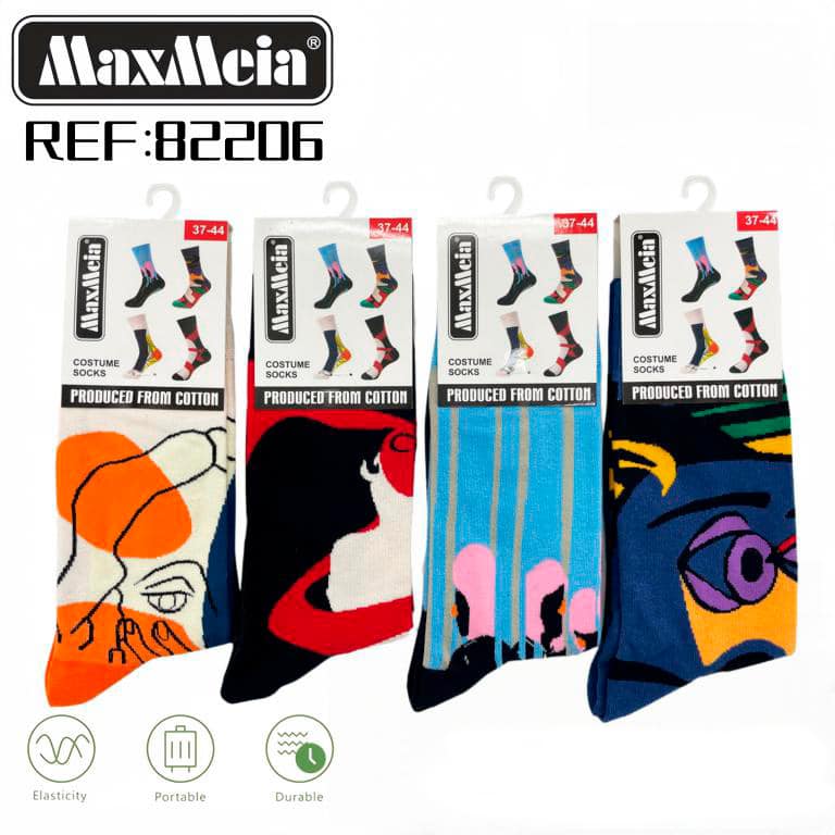 CGMX82206-All Calcetines Largos Elásticos y Cómodos en Algodón con Talla Única y Diseño Minimalista para Hombre y Mujer - Imagen 1