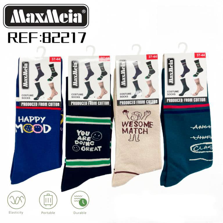 CGMX82217-All Calcetines Largos Unisex Elásticos y Duraderos de Algodón con Mensajes Motivacionales - Imagen 1