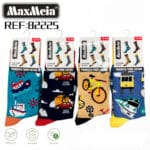 Calcetines Largos y Elásticos Unisex en Algodón con Diseño Transportes y Talla Única