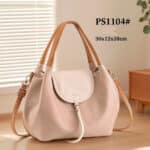 Bolso de Mano Sintético Tricolor de Maxfly para Mujer con Solapa Decorativa y Bolsillo Trasero