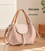 Bolso de Mano Sintético Tricolor de Maxfly para Mujer con Solapa Decorativa y Bolsillo Trasero