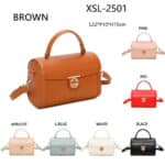 Bolso de Mano Sintético con Asa Corta, Solapa de Giro y Diseño Compacto para Mujer