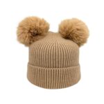 Gorro de Lana y Cashmere para Mujer con 2 Pompones Decorativos Extraíbles - Imagen 5