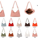 Bolso de Hombro Sintético tipo Hobo con Asa Larga Original, Bolsillo Trasero y Cremallera para Mujer