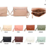 Bolso de Hombro Sintético con Bolsillo Trasero, Solapa y Compartimentos Internos para Mujer