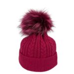 Gorro de Lana y Cashmere con Gran Calidad y Pompón Decorativo de Mujer - Imagen 3