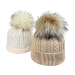 Gorro de Lana y Cashmere con Gran Calidad y Pompón Decorativo de Mujer - Imagen 4