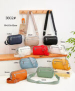 Bolsito Bandolera Sintético con Bolsillo Frontal y 3 Compartimentos con Cremallera para Mujer - Imagen 2