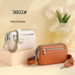 Bolsito Bandolera Sintético con Bolsillo Frontal y 3 Compartimentos con Cremallera para Mujer