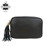 Bolso Bandolera Piel Grano Italiana para Mujer con Flecos Decorativos - Imagen 5