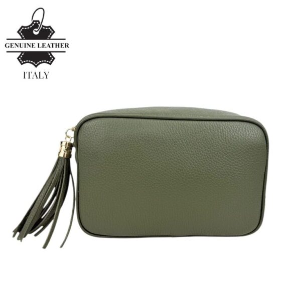 Bolso Bandolera Piel Grano Italiana para Mujer con Flecos Decorativos - Imagen 11