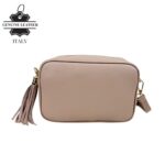 Bolso Bandolera Piel Grano Italiana para Mujer con Flecos Decorativos - Imagen 12