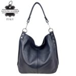 Bolso de Hombro Tipo Hobo en Piel Italiana con Bolsillo Frontal Vertical y Asa Extraíble para Mujer - Imagen 5