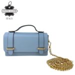 Bolsito de Mano Compacto en Piel con Tachuelas Decorativas y Solapa de 2 Botones para Mujer - Imagen 9