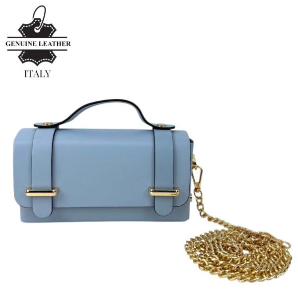 Bolsito de Mano Compacto en Piel con Tachuelas Decorativas y Solapa de 2 Botones para Mujer - Imagen 9