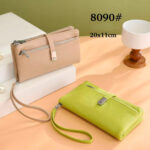 Cartera Tarjetero Sintético de Mujer con Asa Corta Extraíble y Cremalleras para Mujer