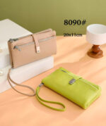 Cartera Tarjetero Sintético de Mujer con Asa Corta Extraíble y Cremalleras para Mujer