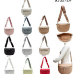 Riñonera Sintética de Mujer con Gran Capacidad, Bolsillos Exteriores y Cierre de 2 Cremalleras