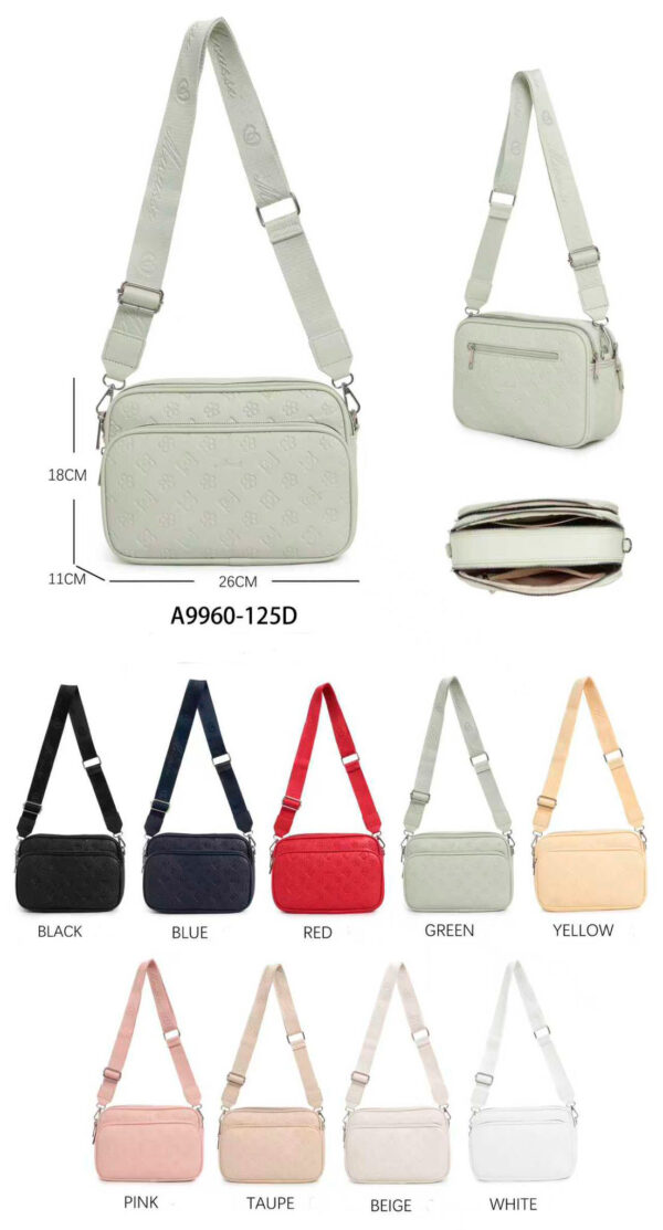 Bolso Bandolera Sintético Micussi con Bonito Diseño y 4 Bolsillos con Cremallera para Mujer - Imagen 4