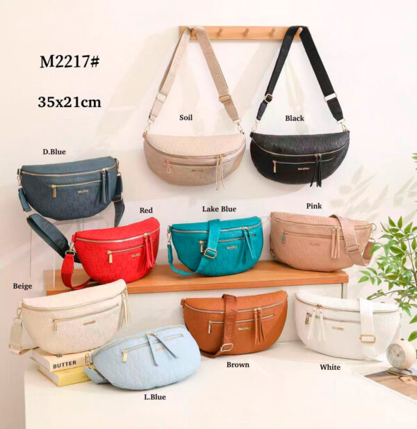 Riñonera Sintética de Maxfly con Bolsillos Exteriores con Cremallera y Tira Bandolera para Mujer - Imagen 2