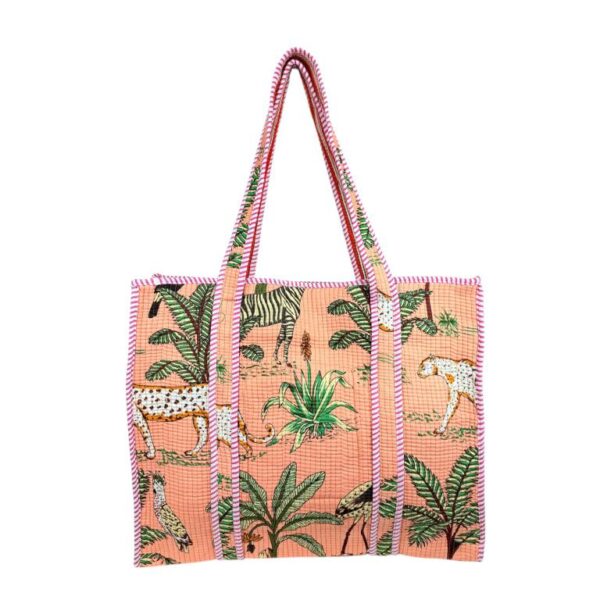 Bolso ToteBag Artesanal de Algodón con Diseño Exclusivo y Cierre de Cremallera Mujer - Imagen 6