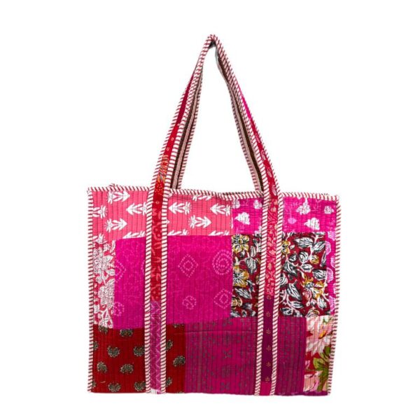 Bolso ToteBag Artesanal Estilo Patchwork en Algodón con Diseño Exclusivo para Mujer - Imagen 4