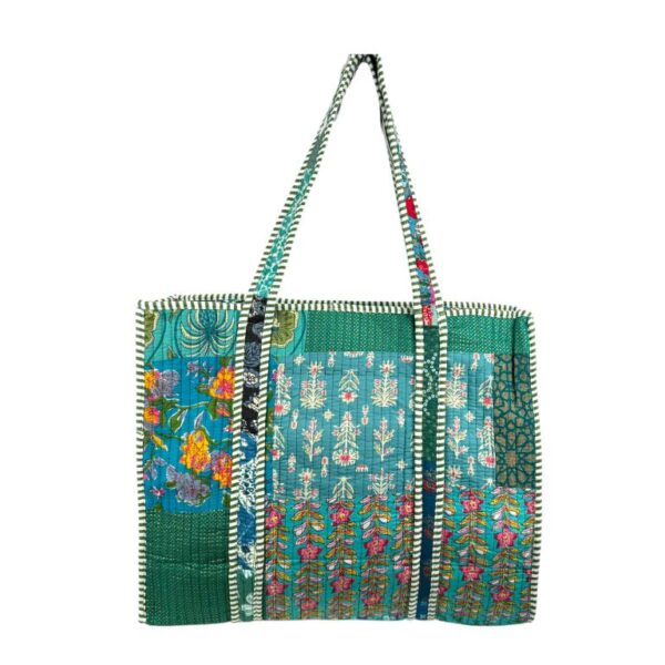 Bolso ToteBag Artesanal Estilo Patchwork en Algodón con Diseño Exclusivo para Mujer - Imagen 5