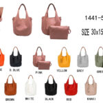 Bolso de Hombro Sintético de Mujer con Asas de Colores y Frontal Decorativo y Bolsito Bandolera