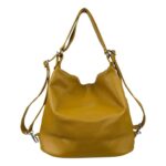 Bolso-Mochila de Piel Italiana para Mujer con Gran Capacidad y Bolsillo Frontal - Imagen 2