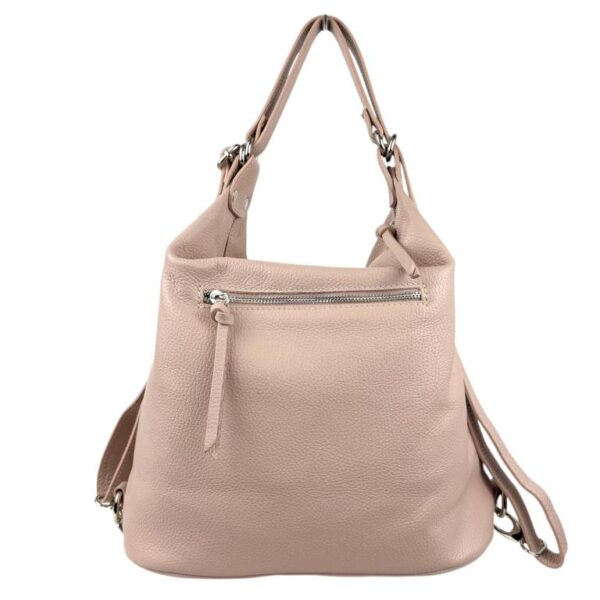 Amplio Bolso-Mochila de Piel para Mujer con Bolsillo Frontal y Trasero - Imagen 2