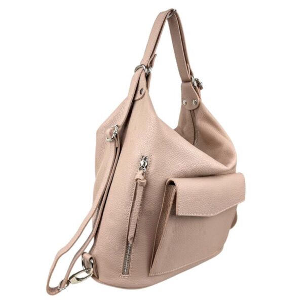 Amplio Bolso-Mochila de Piel para Mujer con Bolsillo Frontal y Trasero - Imagen 3