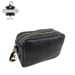 Bolso Bandolera en Piel Italiana con 2 Bolsillos con Cierre de Cremallera para Mujer - Imagen 9