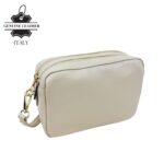 Bolso Bandolera en Piel Italiana con 2 Bolsillos con Cierre de Cremallera para Mujer - Imagen 12