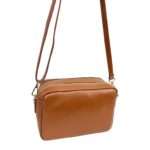 Bolso Bandolera en Piel Italiana con 2 Bolsillos con Cierre de Cremallera para Mujer - Imagen 16