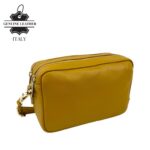 Bolso Bandolera en Piel Italiana con 2 Bolsillos con Cierre de Cremallera para Mujer - Imagen 4