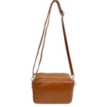 Bolso Bandolera en Piel Italiana con 2 Bolsillos con Cierre de Cremallera para Mujer - Imagen 17