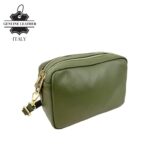 Bolso Bandolera en Piel Italiana con 2 Bolsillos con Cierre de Cremallera para Mujer - Imagen 7