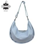 Bolso de Hombro en Piel Italiana con Diseño Medialuna, Bolsillo Trasero y Gran Capacidad Mujer - Imagen 12