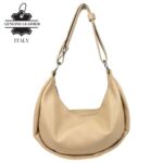 Bolso de Hombro en Piel Italiana con Diseño Medialuna, Bolsillo Trasero y Gran Capacidad Mujer - Imagen 6