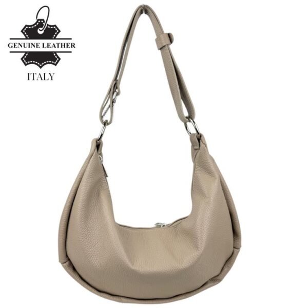Bolso de Hombro en Piel Italiana con Diseño Medialuna, Bolsillo Trasero y Gran Capacidad Mujer - Imagen 10
