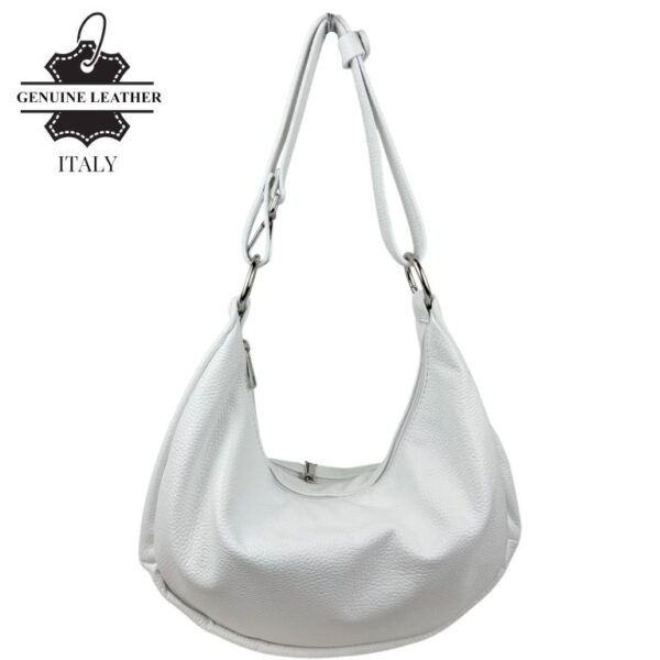 Bolso de Hombro en Piel Italiana con Diseño Medialuna, Bolsillo Trasero y Gran Capacidad Mujer - Imagen 7