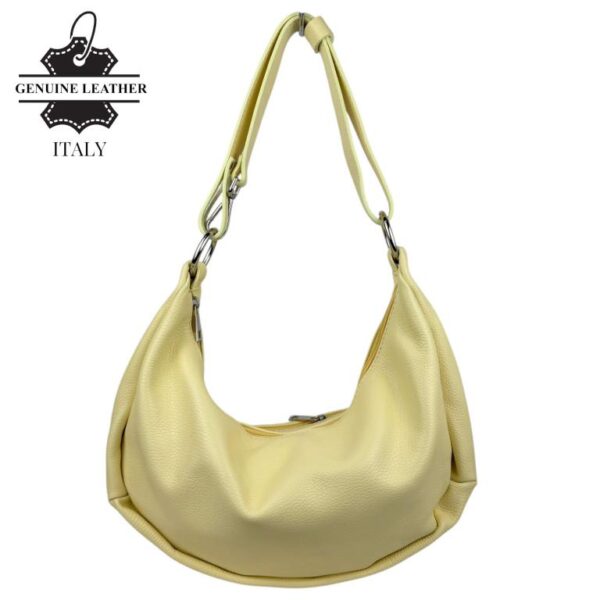 Bolso de Hombro en Piel Italiana con Diseño Medialuna, Bolsillo Trasero y Gran Capacidad Mujer - Imagen 5