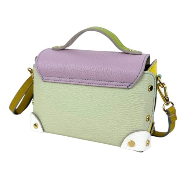 Bolso de Mano Multicolor en Piel Italiana con Tachuelas y Diseño Exclusivo para Mujer - Imagen 17