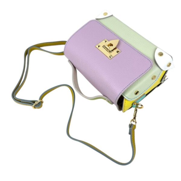 Bolso de Mano Multicolor en Piel Italiana con Tachuelas y Diseño Exclusivo para Mujer - Imagen 19