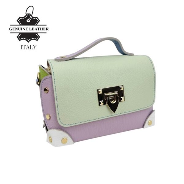 Bolso de Mano Multicolor en Piel Italiana con Tachuelas y Diseño Exclusivo para Mujer - Imagen 16