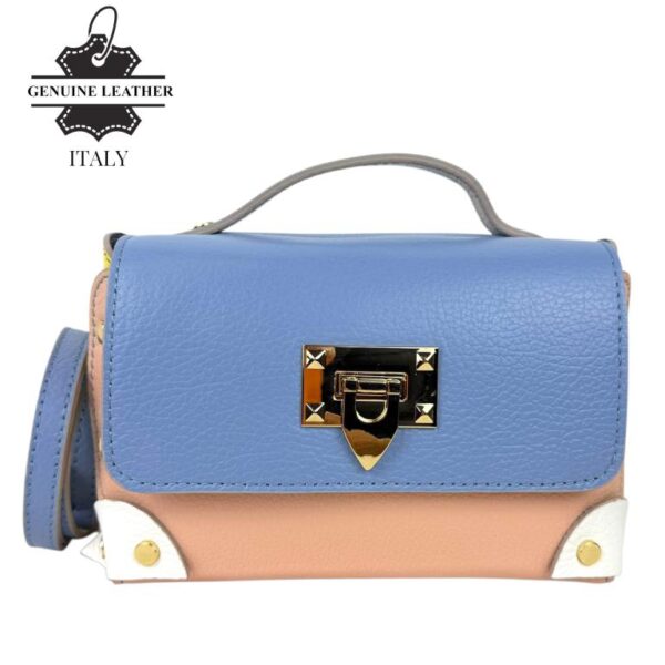 Bolso de Mano Multicolor en Piel Italiana con Tachuelas y Diseño Exclusivo para Mujer - Imagen 3